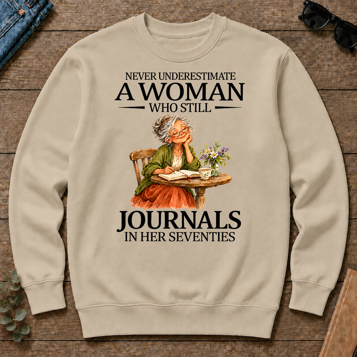Funny A Woman Still Journals In Her Seventies - sand - CS2D-Sand