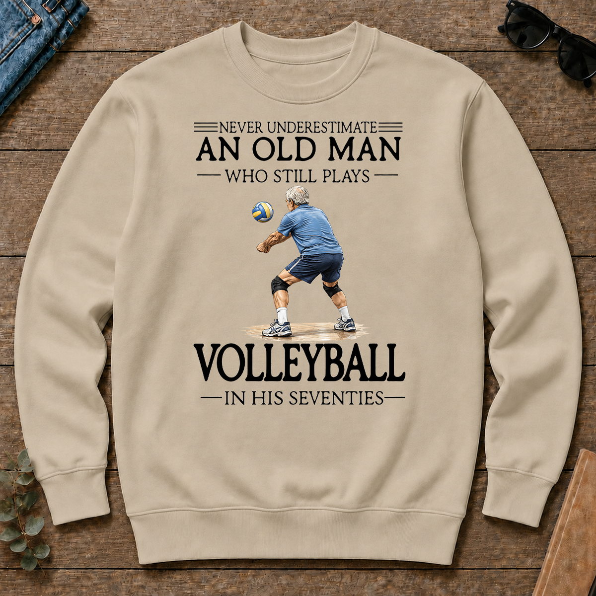 An Old Man Who Still Plays Volleyball In His Seventies - sand - CS2D-Sand
