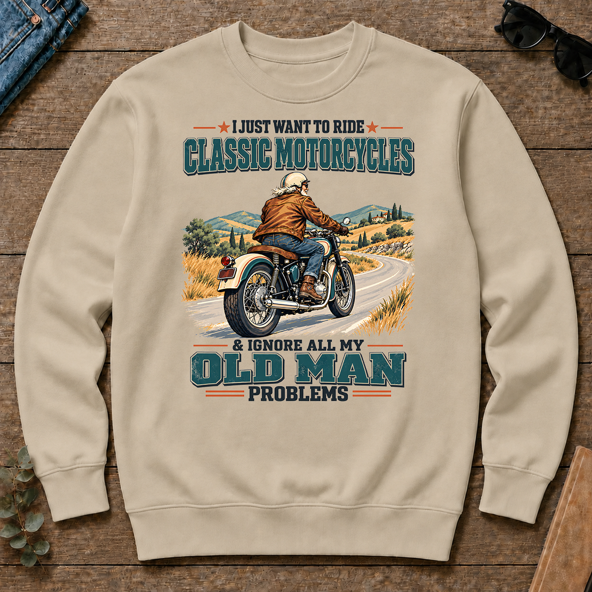 I Just Want To Ride Classic Motorcycles & Ignore All Old Man Problems - sand - CS2D-Sand