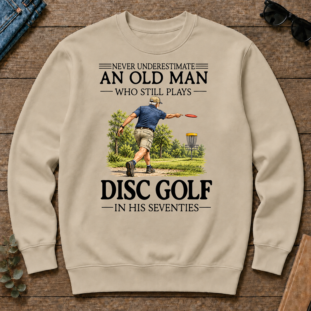 An Old Man Who Still Plays Disc Golf In His Seventies - sand - CS2D-Sand