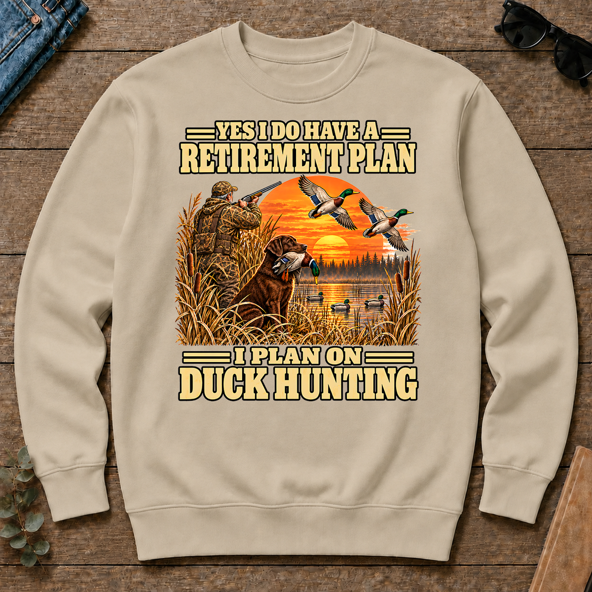 I Plan On Duck Hunting Vintage - sand - CS2D-Sand
