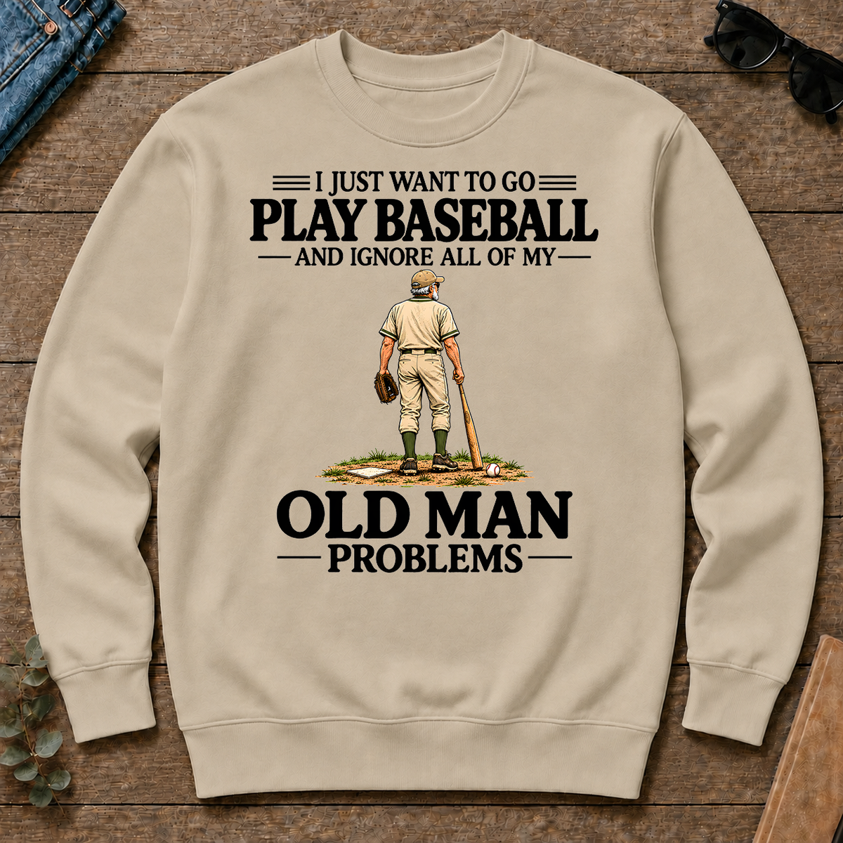 I Just Want To Play Baseball Vintage - sand - CS2D-Sand