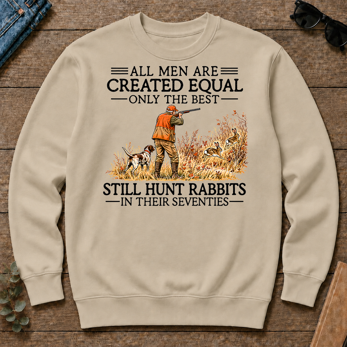 All Men Are Created Equal Rabbits Hunting 70s Vintage - sand - CS2D-Sand
