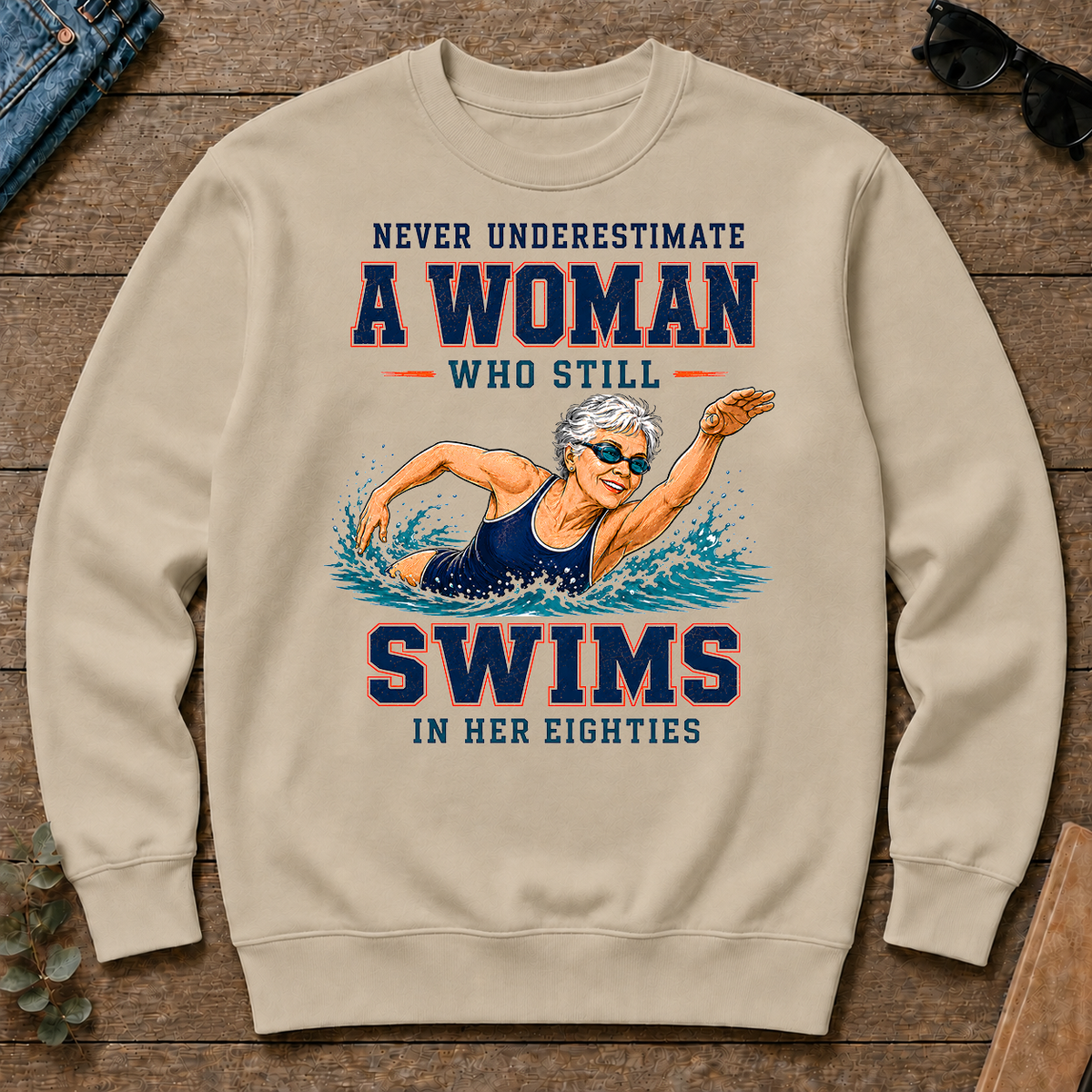 Never Underestimate A Woman Still Swims In Her 80s - sand - CS2D-Sand