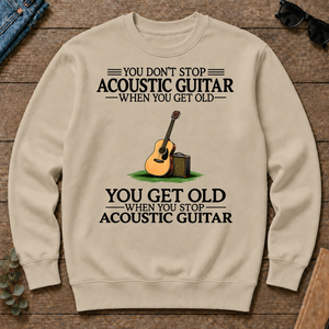 Don't Stop Playing Acoustic Guitar Vintage Art - sand - CS2D-Sand