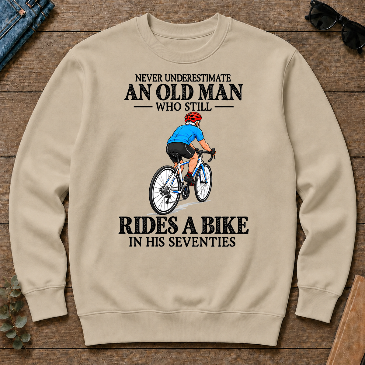 An Old Man Still Rides A Bike In His Seventies - sand - CS2D-Sand