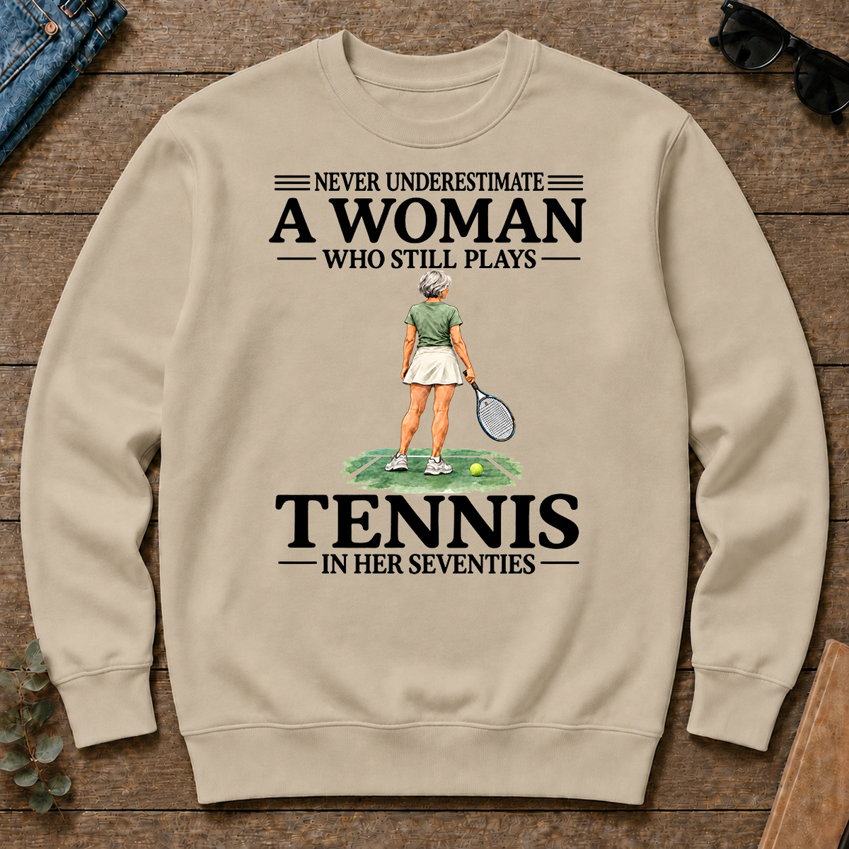 A Woman Still Plays Tennis In Her Seventies - sand - CS2D-Sand