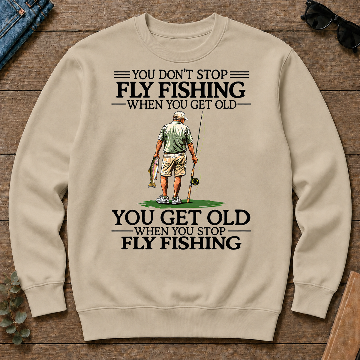 Don't Stop Fly Fishing Vintage - sand - CS2D-Sand