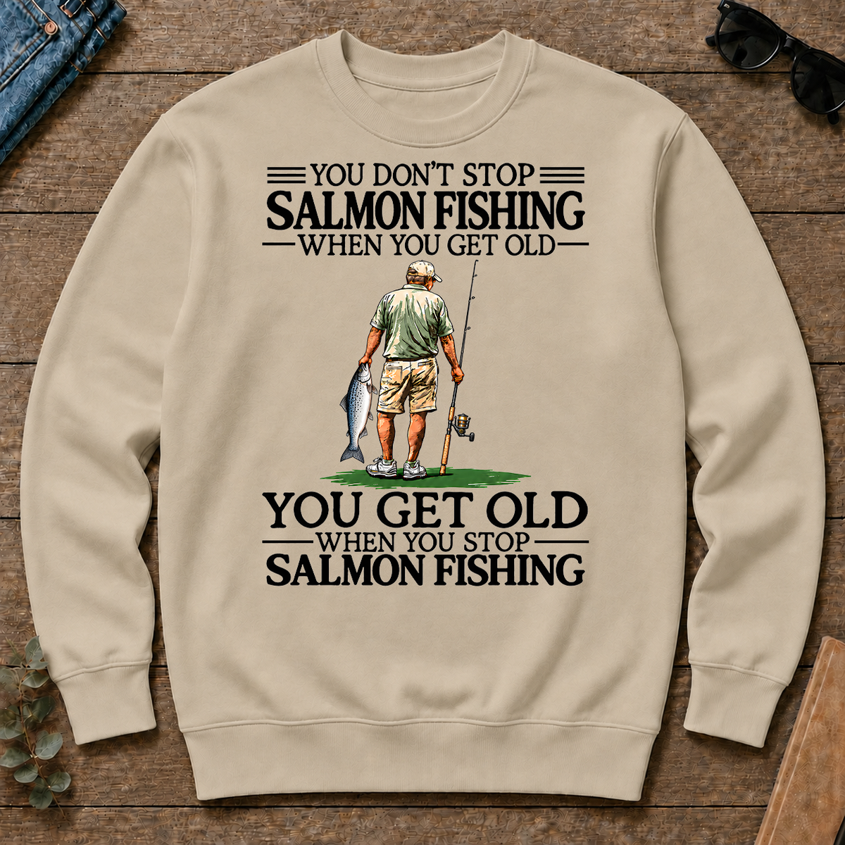 Don't Stop Salmon Fishing Vintage - sand - CS2D-Sand