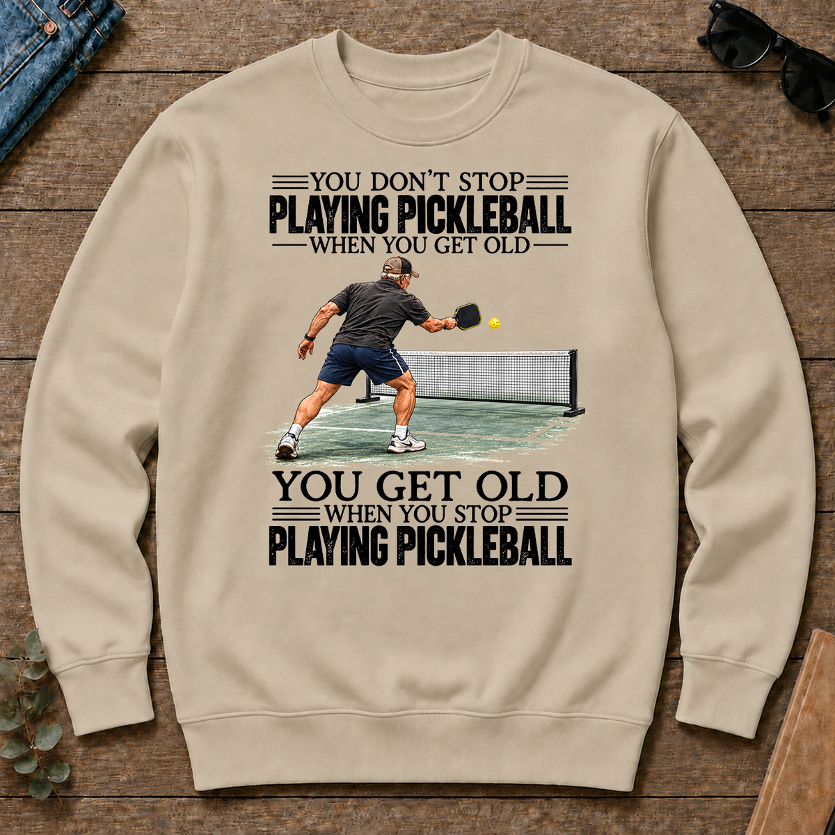 Vintage You Get Old When You Stop Playing Pickleball - sand - CS2D-Sand