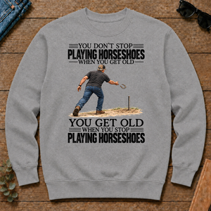 Vintage You Get Old When You Stop Playing Horseshoes - sport-grey - CS2D-SportGrey