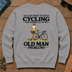 I Just Want To Go Cycling Vintage Men - sport-grey - CS2D-SportGrey