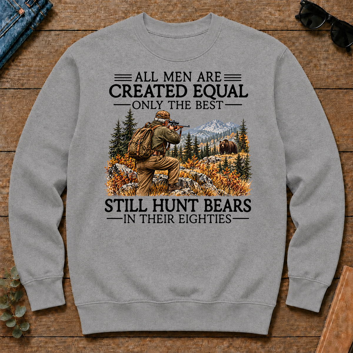 All Men Are Created Equal Bear Hunting 80s - sport-grey - CS2D-SportGrey