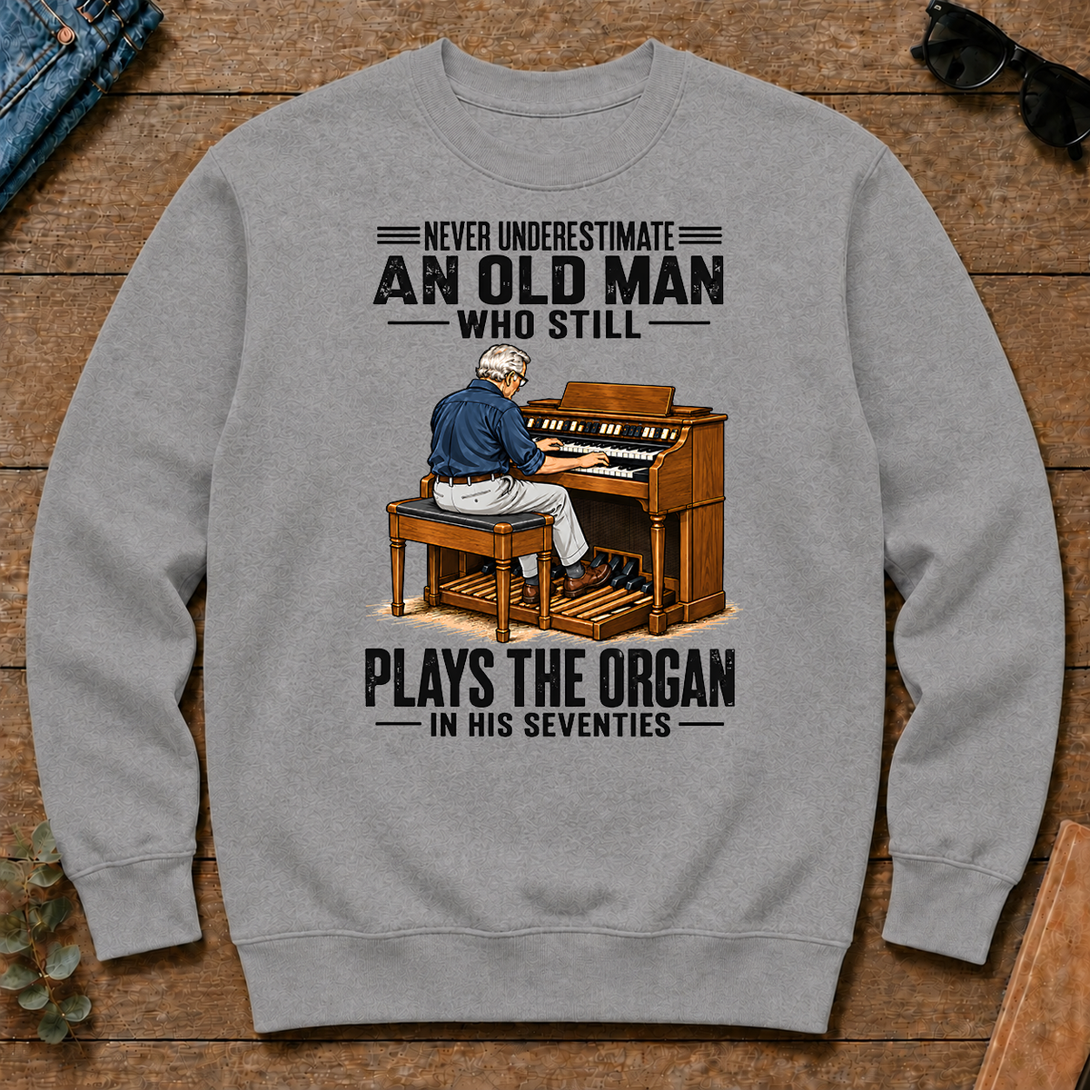 An Old Man Still Plays The Organ In His 70s - sport-grey - CS2D-SportGrey