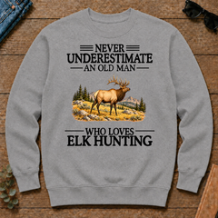 Never Underestimate An Old Man Who Loves Elk Hunting - sport-grey - CS2D-SportGrey