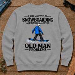 I Just Want To Go Snowboarding Vintage - sport-grey - CS2D-SportGrey