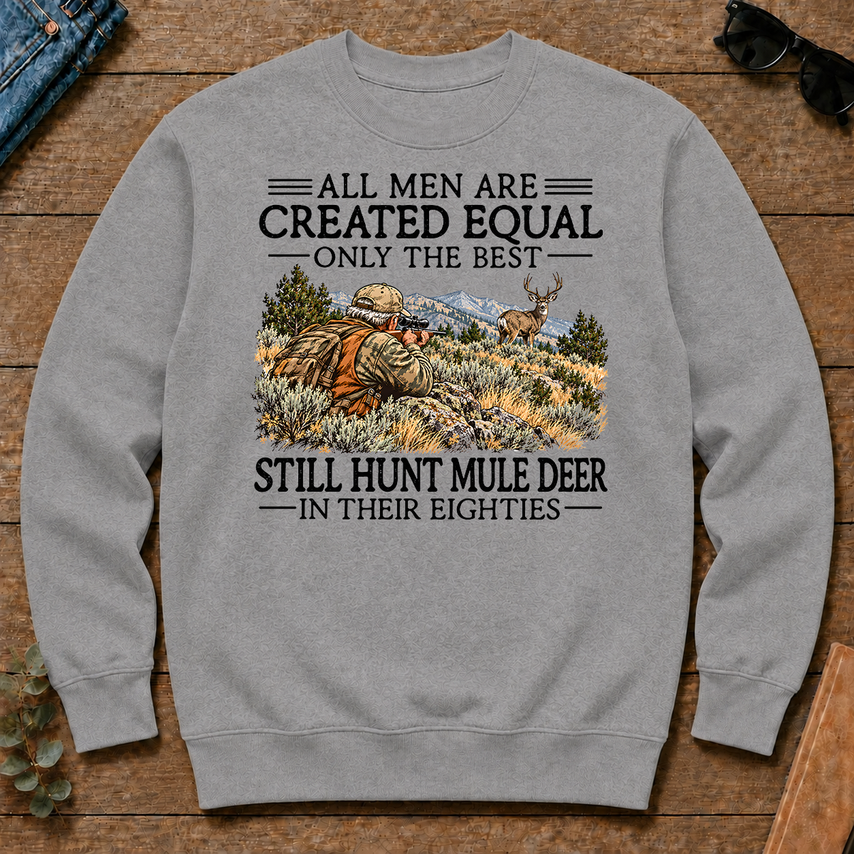 All Men Are Created Equal Mule Deer Hunting 80s - sport-grey - CS2D-SportGrey