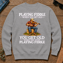 Old Man Don't Stop Playing Playing Fiddle - sport-grey - CS2D-SportGrey
