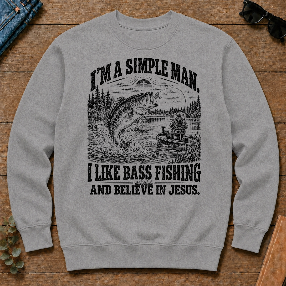 I like Bass Fishing Believe In Jesus - sport-grey - CS2D-SportGrey
