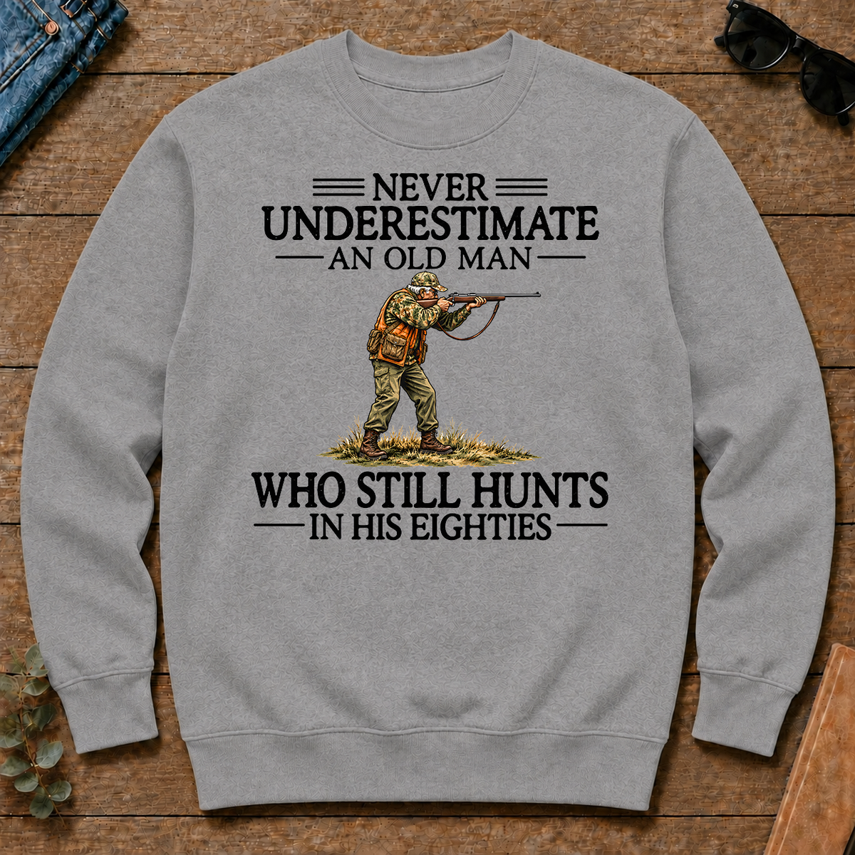 Never Underestimate An Old Man Hunting 80s - sport-grey - CS2D-SportGrey