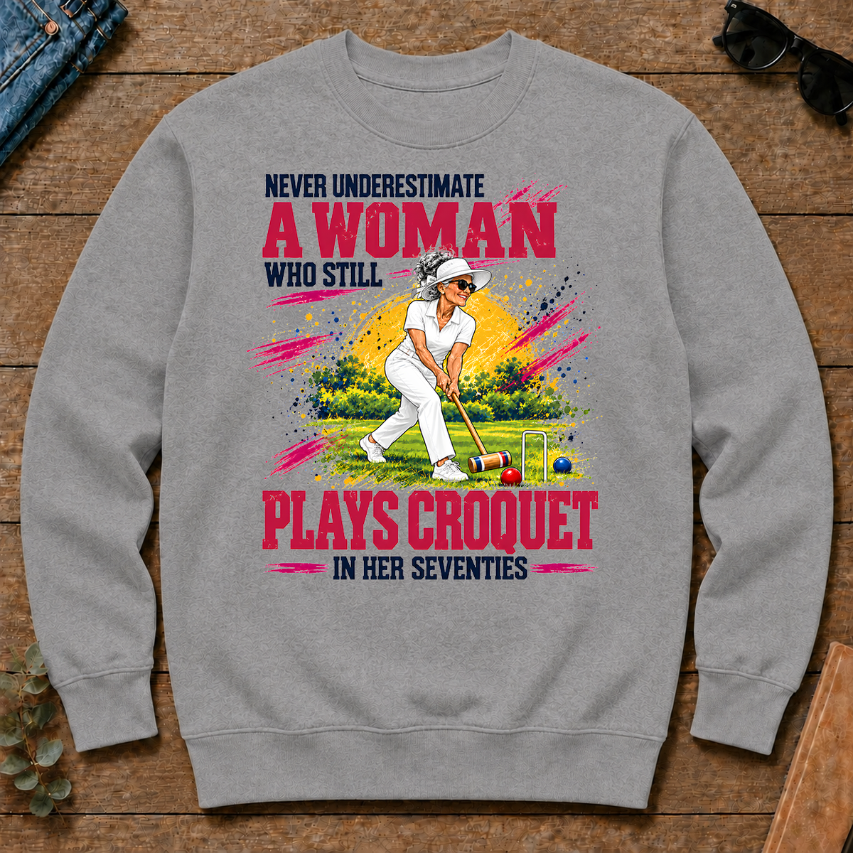 A Woman Still Plays Croquet In Her 70s - sport-grey - CS2D-SportGrey