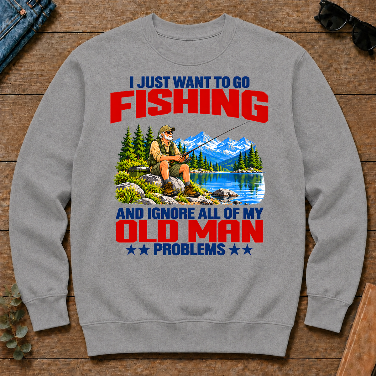 I Just Want To Go Fishing Art - sport-grey - CS2D-SportGrey