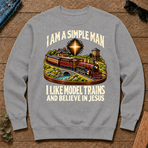 I Like Model Trains & Believe In Jesus - sport-grey - CS2D-SportGrey