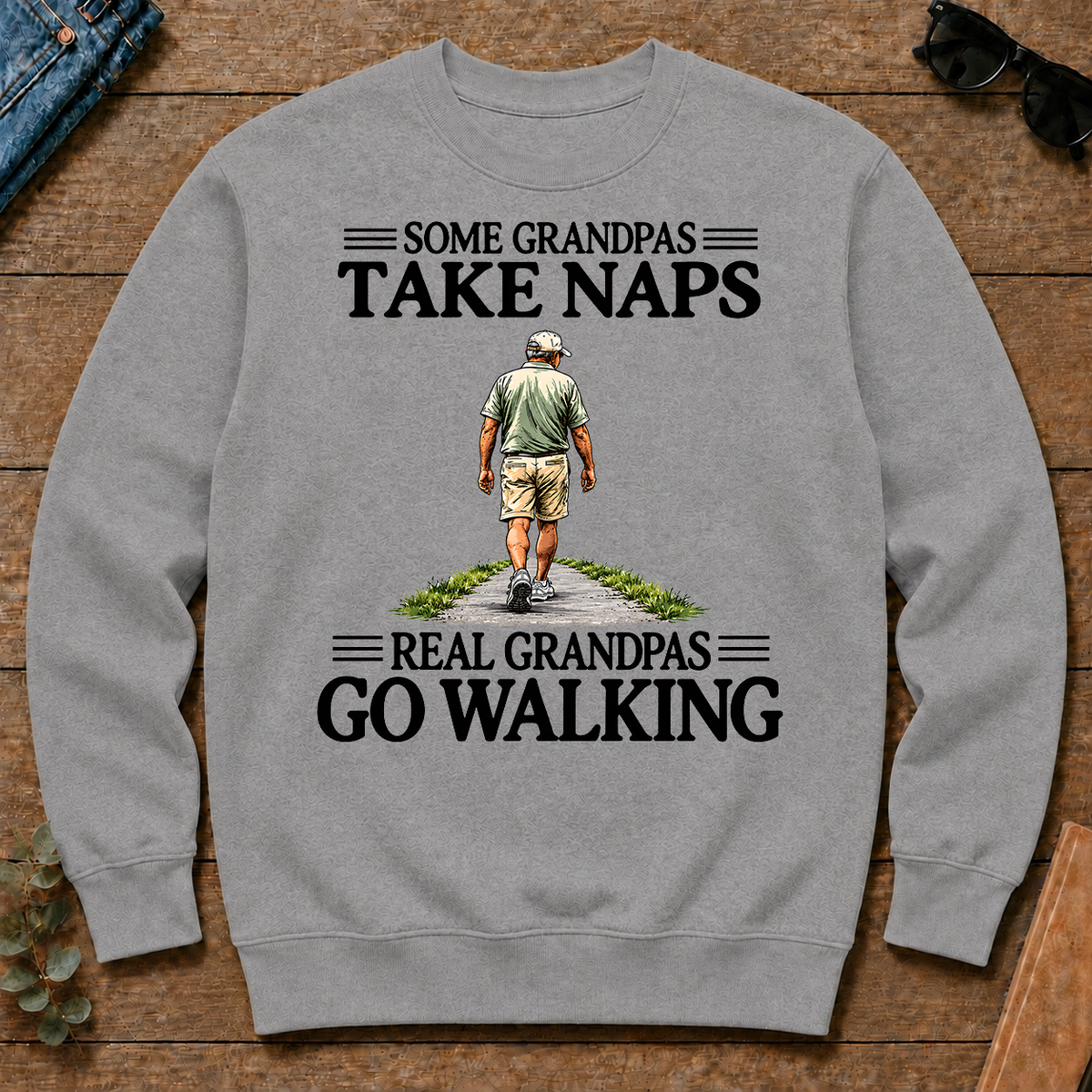 Real Grandpas Go Walking Vintage - sport-grey - CS2D-SportGrey