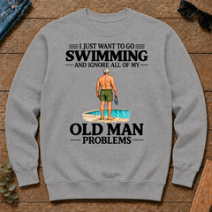 I Just Want To Go Swimming Vintage Men - sport-grey - CS2D-SportGrey