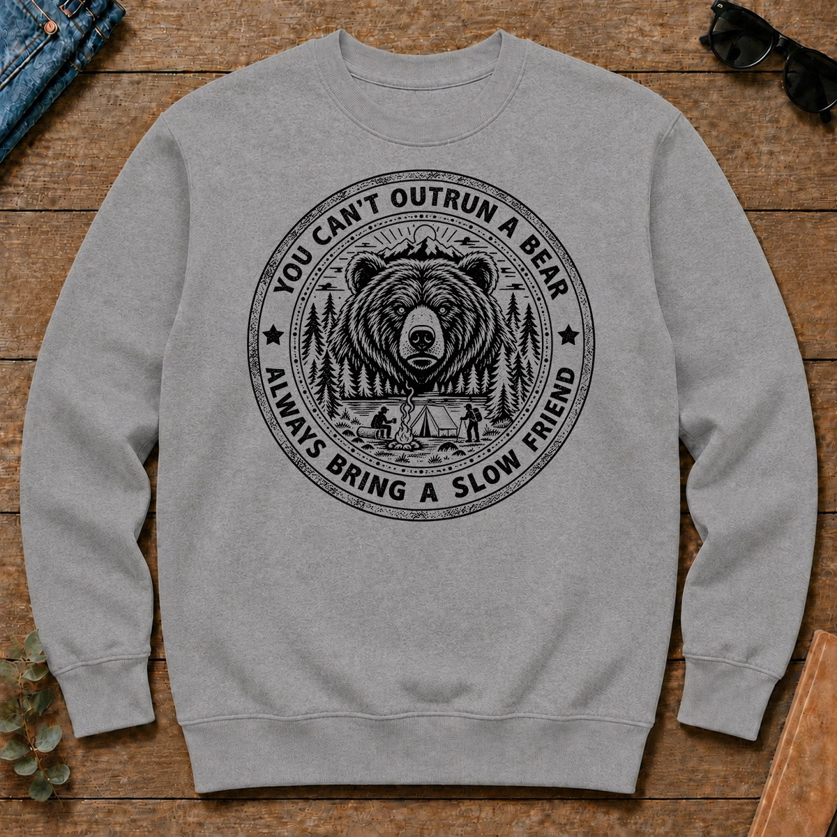You Can't Outrun A Bear Always Bring A Slow Friend - sport-grey - CS2D-SportGrey