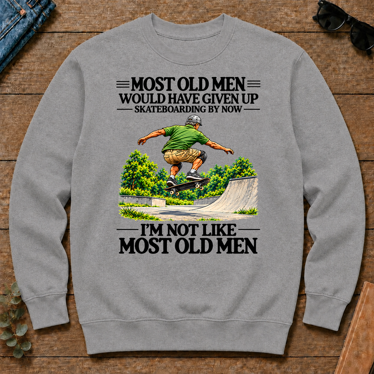 Most Old Man Would Have Given Up Skateboarding - sport-grey - CS2D-SportGrey