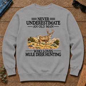 Never Underestimate An Old Man Who Loves Mule Deer Hunting - sport-grey - CS2D-SportGrey