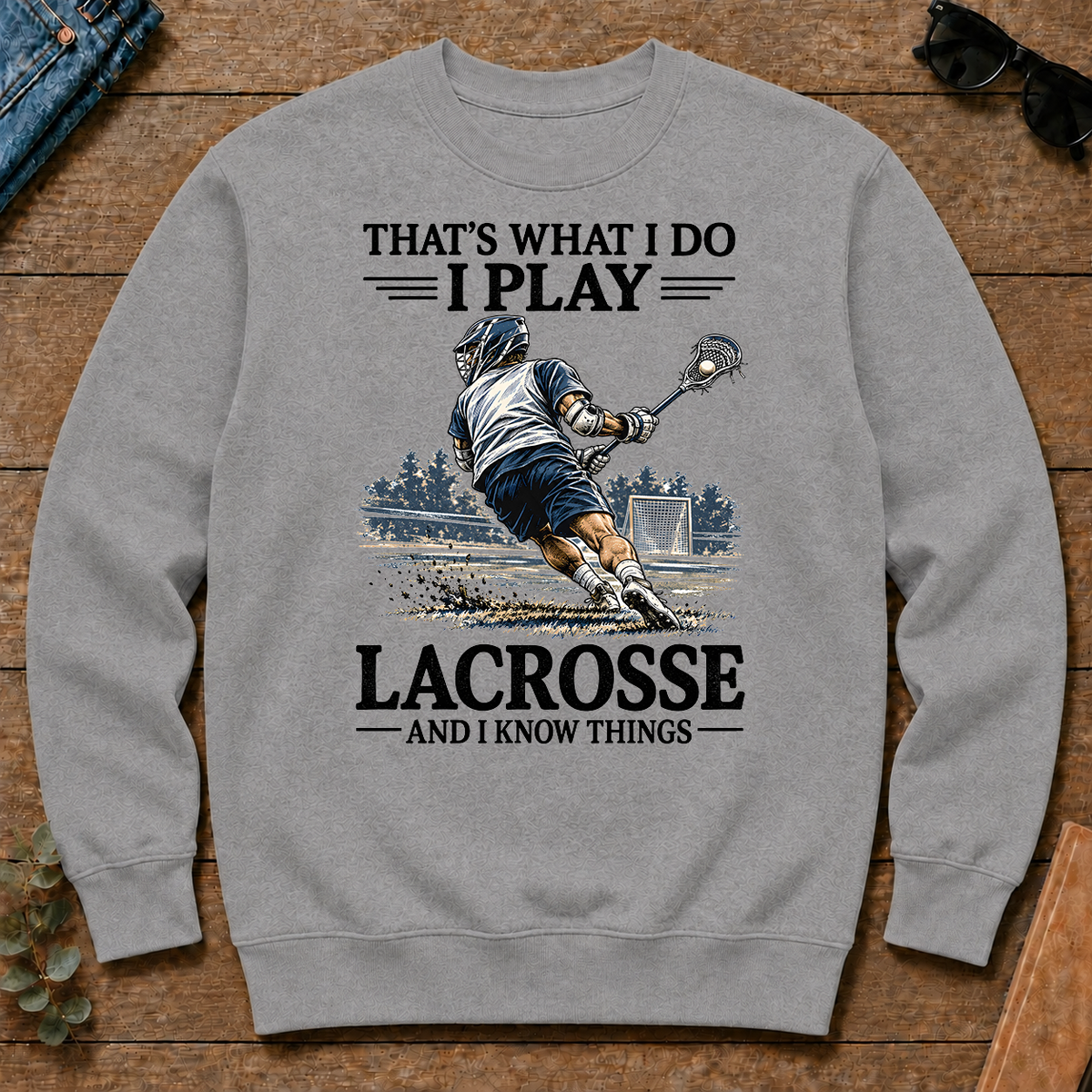 I Play Lacrosse And I Know Things - sport-grey - CS2D-SportGrey
