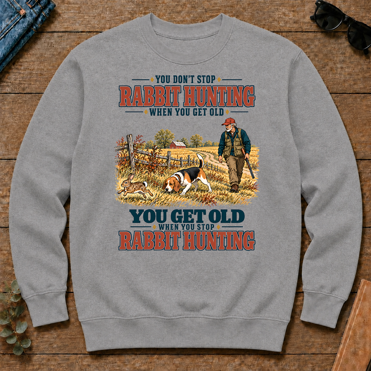 You Get Old When You Stop Rabbit Hunting With Beagle - sport-grey - CS2D-SportGrey