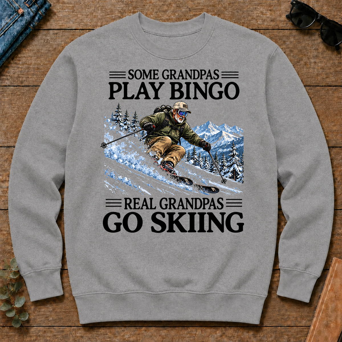 Some Grandpas Play Bingo Real Grandpas Go Skiing - sport-grey - CS2D-SportGrey