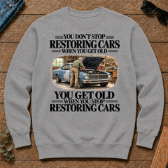 Don't Stop Restoring Cars Vintage Art - sport-grey - CS2D-SportGrey
