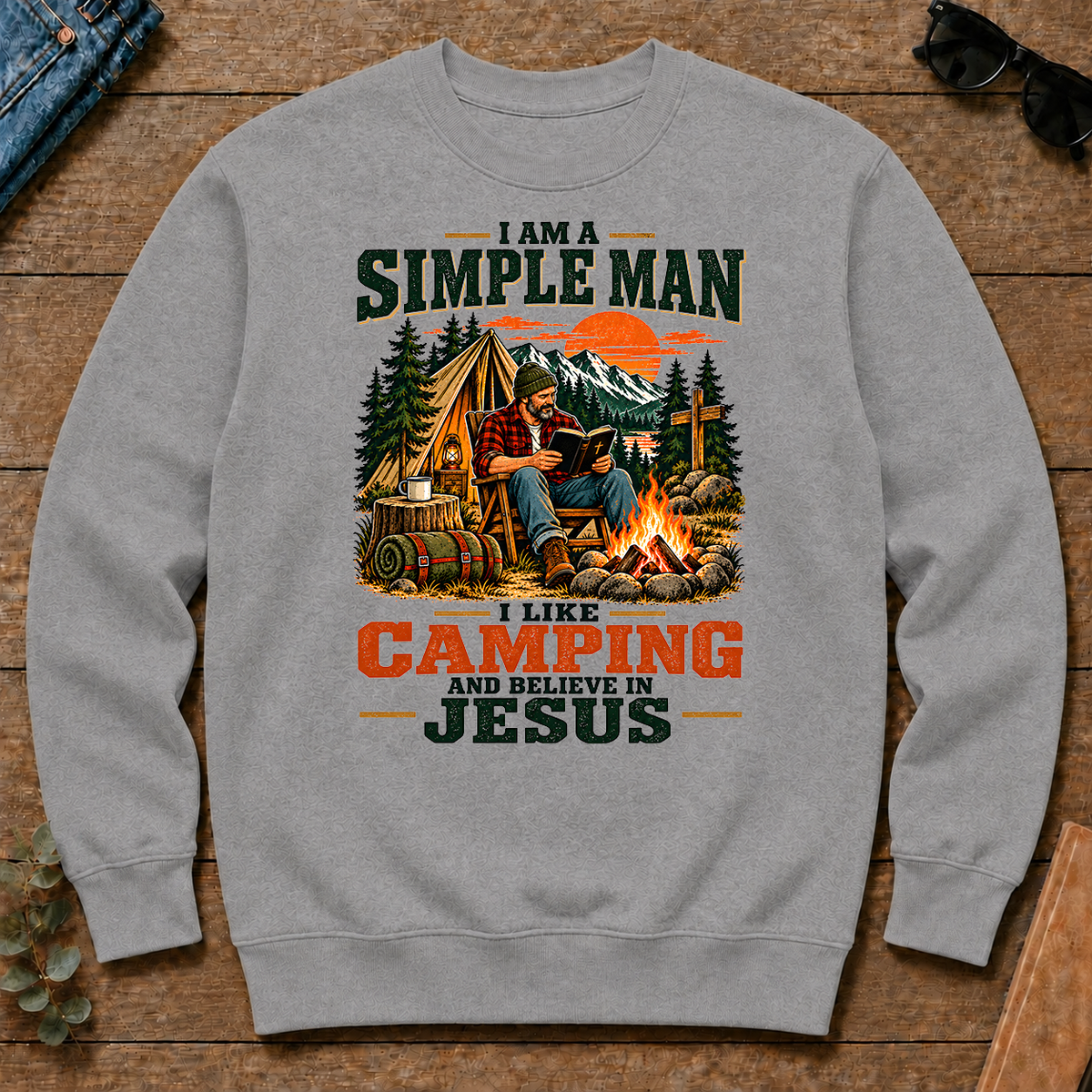 I Like Camping And Believe In Jesus - sport-grey - CS2D-SportGrey