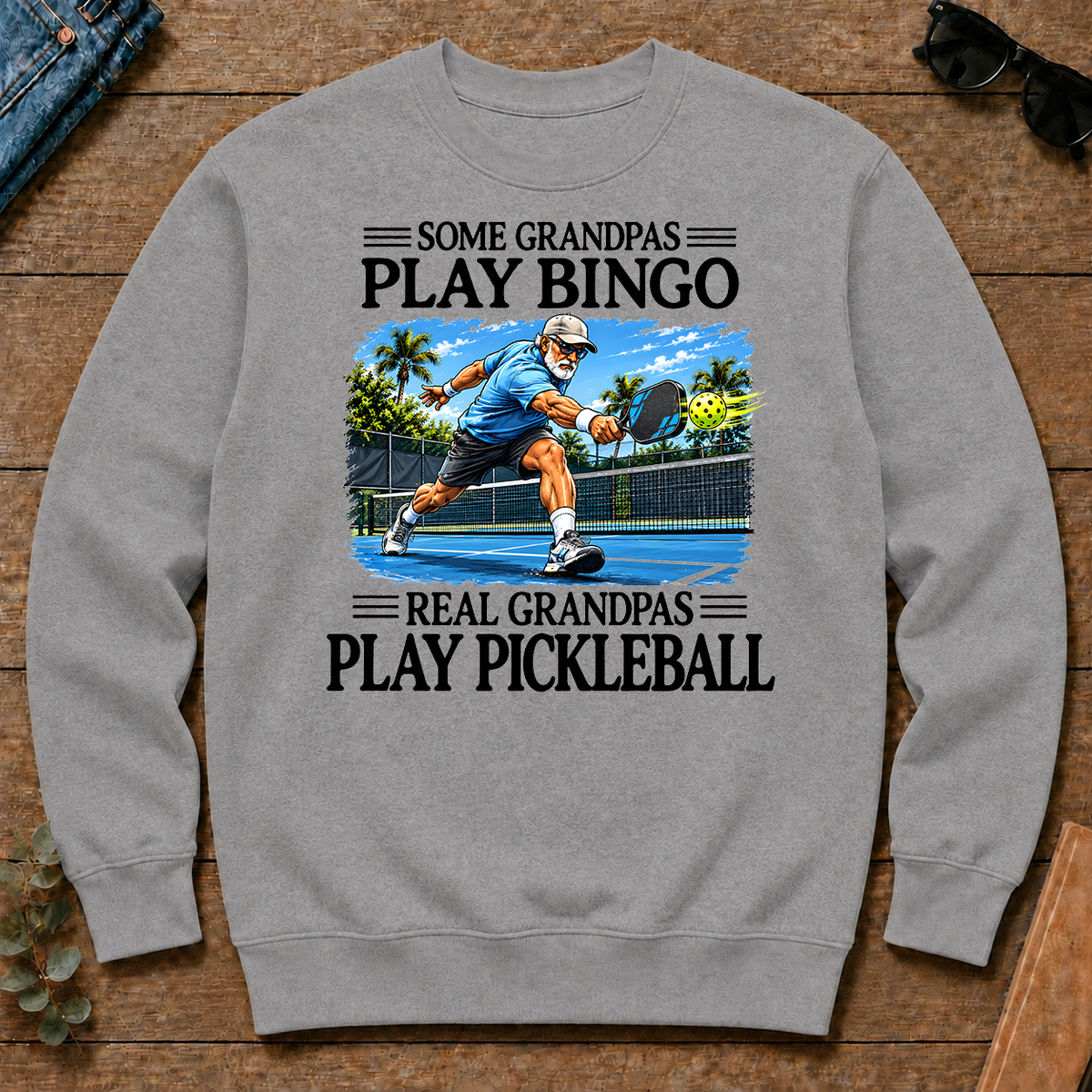 Some Grandpas Play Bingo Real Grandpas Play Pickleball - sport-grey - CS2D-SportGrey