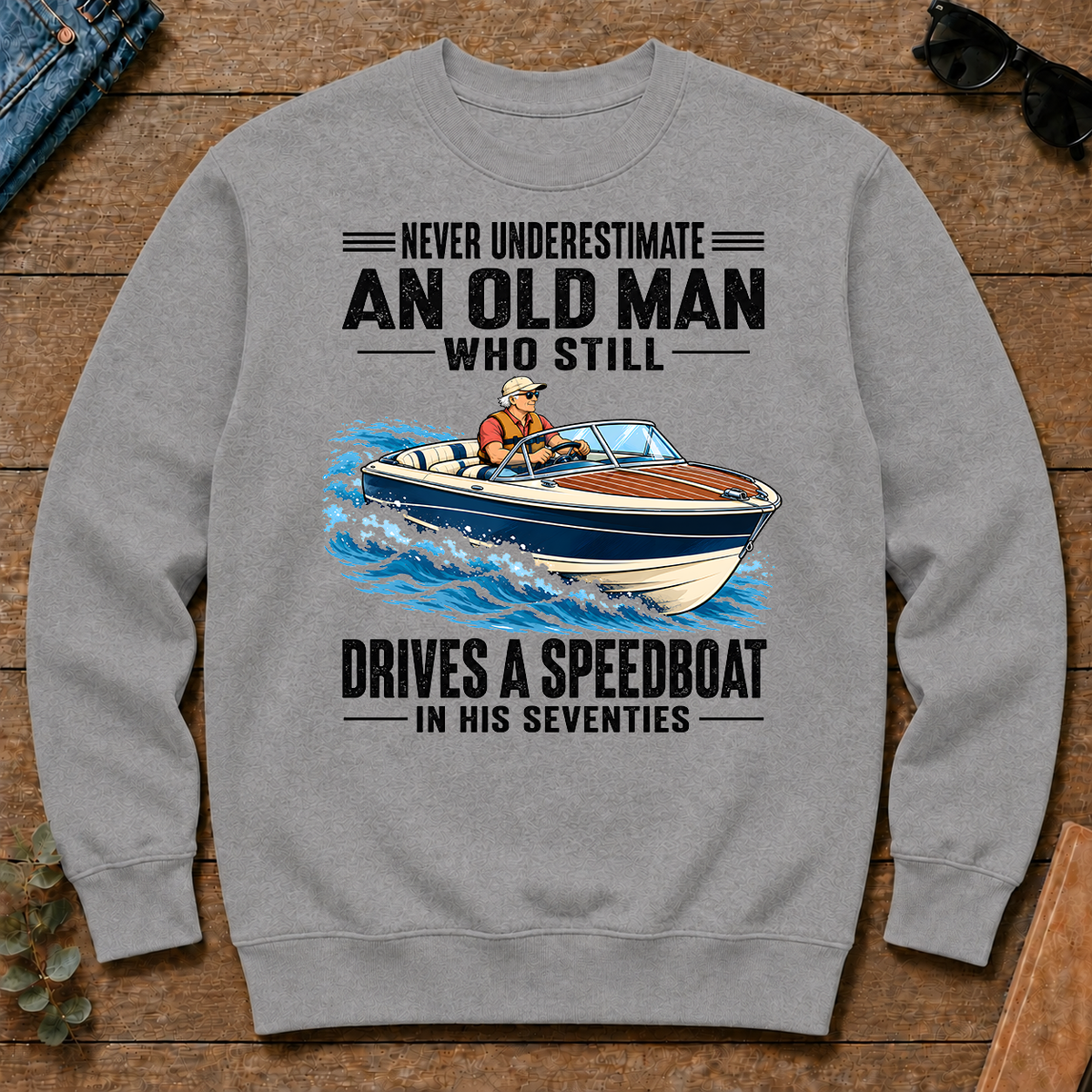 An Old Man Still Drives A Speedboat In His 70s - sport-grey - CS2D-SportGrey