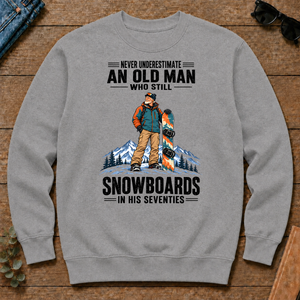 Never Underestimate An Old Man Snowboards In His 70s - sport-grey - CS2D-SportGrey