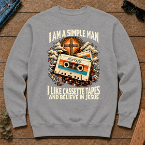 I Like Cassette Tapes & Believe In Jesus - sport-grey - CS2D-SportGrey