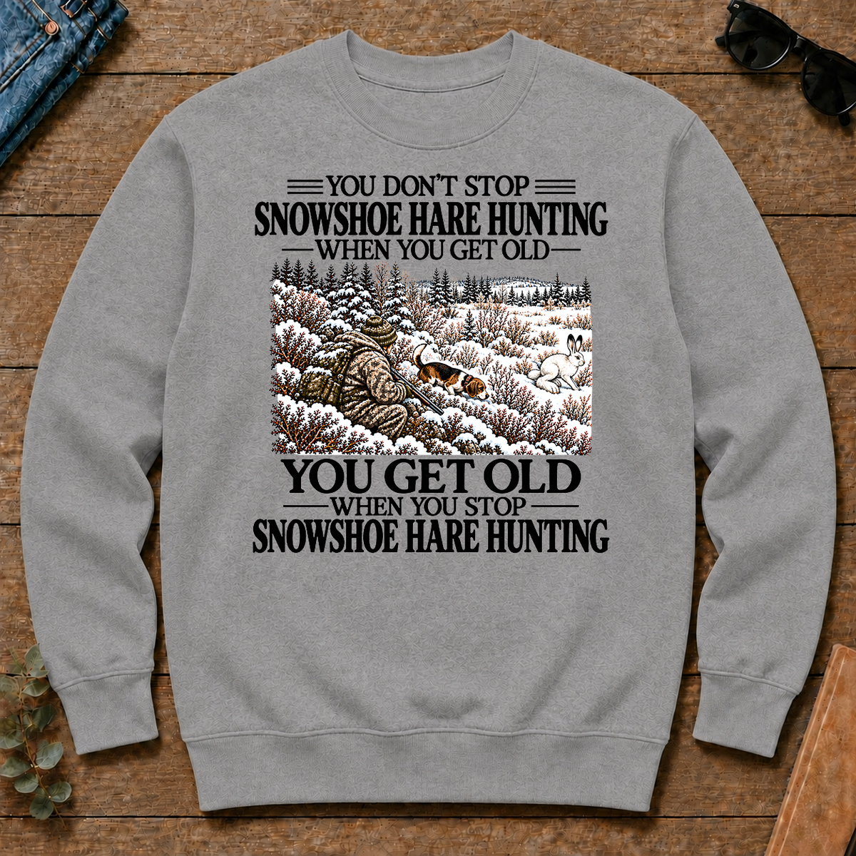 Don't Stop Snowshoe Hare Hunting Snow - sport-grey - CS2D-SportGrey