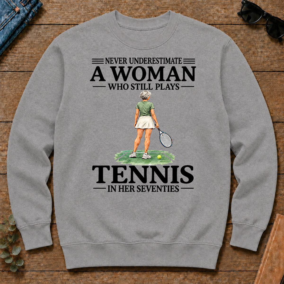 A Woman Still Plays Tennis In Her Seventies - sport-grey - CS2D-SportGrey