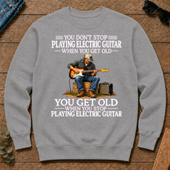 Old Man Don't Stop Playing Electric Guitar - sport-grey - CS2D-SportGrey