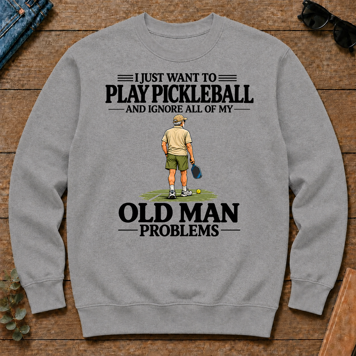 I Just Want To Play Pickleball Vintage - sport-grey - CS2D-SportGrey