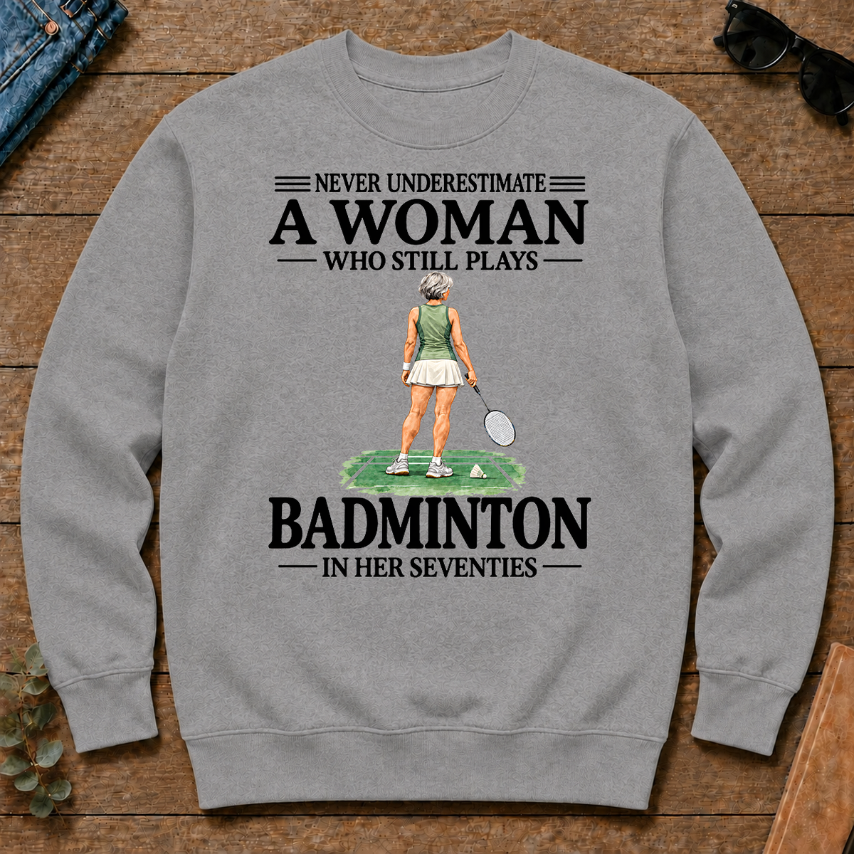 A Woman Still Plays Badminton In Her Seventies - sport-grey - CS2D-SportGrey