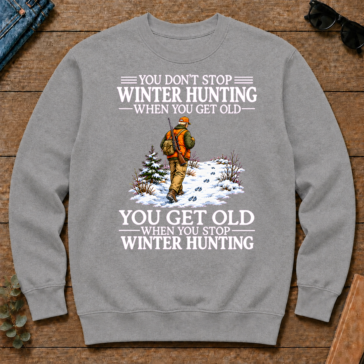 Old Man Don't Stop Winter Hunting - sport-grey - CS2D-SportGrey