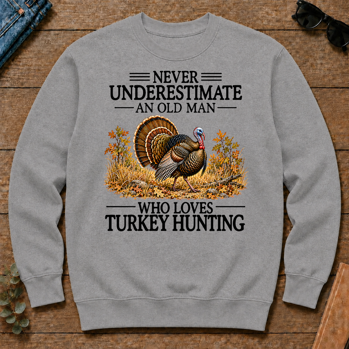 Never Underestimate An Old Man Who Loves Turkey Hunting - sport-grey - CS2D-SportGrey
