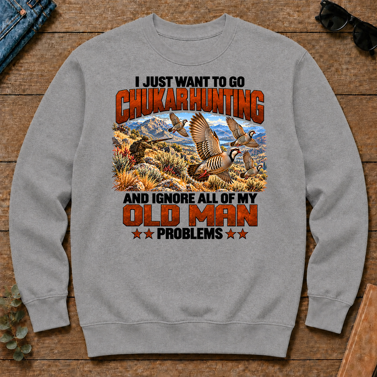 I Just Want To Chukar Hunting - sport-grey - CS2D-SportGrey