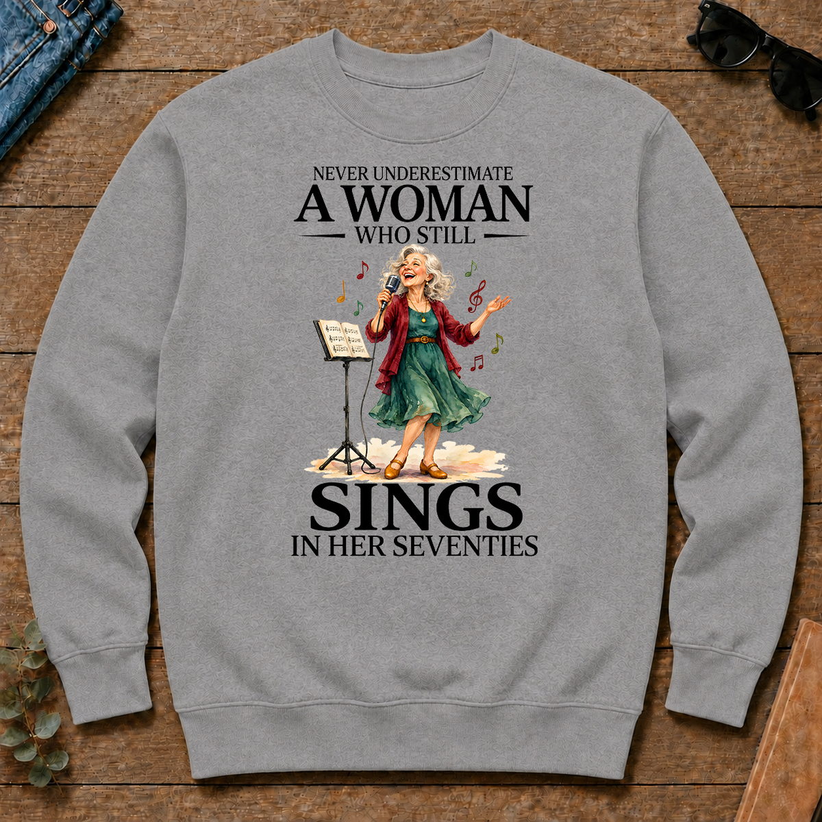 Funny A Woman Still Sings In Her Seventies - sport-grey - CS2D-SportGrey